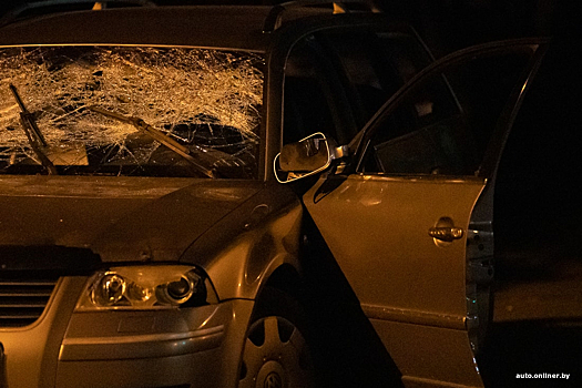 Группа силовиков разбила автомобиль жителя дубинками в Минске