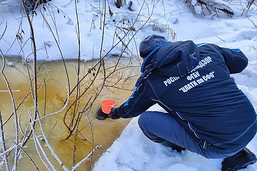 Воду из реки цвета «Фанты» изучают эксперты минприроды в Новосибирске