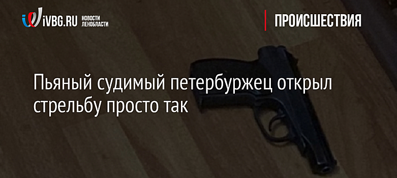 Пьяный судимый петербуржец открыл стрельбу просто так