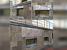 В театре «Буфф» объяснили бумагу вместо облицовочной плитки на фасаде здания