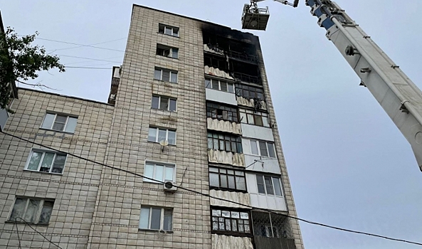 В Кировском районе Волгограда потушили горящую многоэтажку