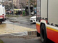 Попавший в ДТП московский автобус имел десятки штрафов