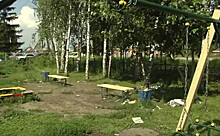 Свалку мусора на детской площадке устроили в селе Красноглинное