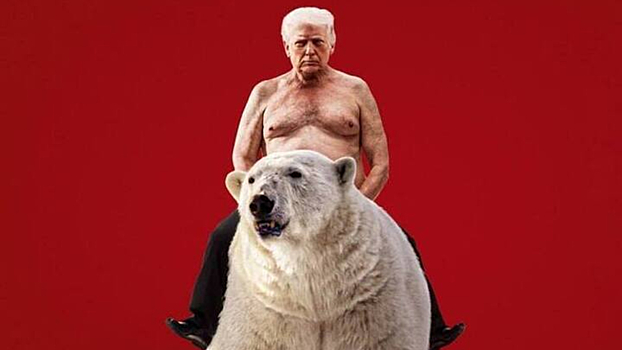 «Закосил» под Путина: The Economist раздел Трампа и усадил его на белого медведя