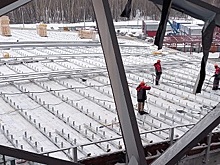 На стройплощадке ЛДС стартовал монтаж наружных площадок для холодильного оборудования