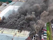 В Подмосковье произошел мощный пожар в здании завода автомасел