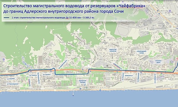 Строительство нового водовода за 1,5 млрд рублей началось в Сочи