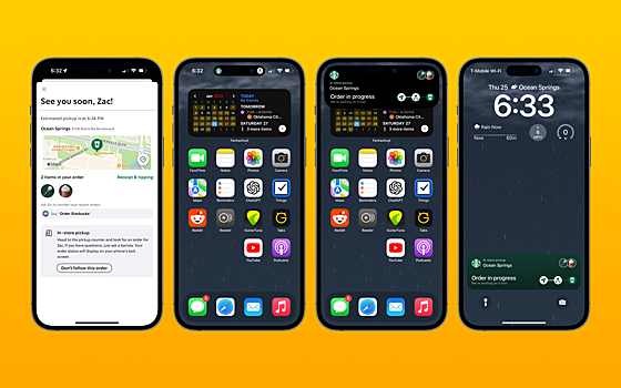 Следить за готовностью кофе в Starbucks теперь можно через «островок» iPhone