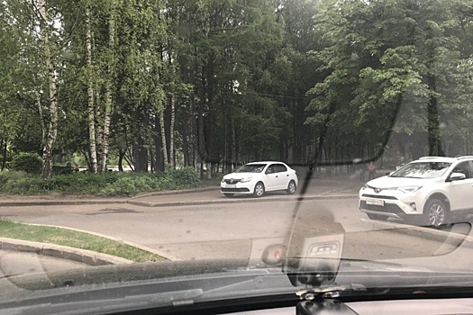 Я на аварийке: в Ярославле водитель прокатился по тротуару через парк