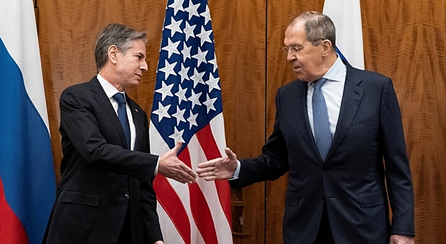 В МИД РФ рассказали об отсутствии обращения от США по переговорам Блинкена и Лаврова