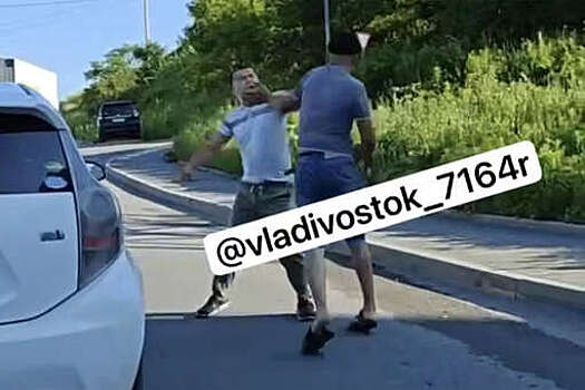 Во Владивостоке на видео попала драка на проезжей части