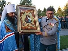 В храм на Мамаевом кургане привезли икону «Неопалимая Купина»