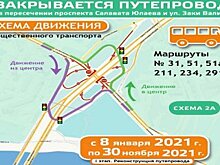 Мэрия Уфы опубликовала схему движения из-за реконструкции развязки около  Бельского моста