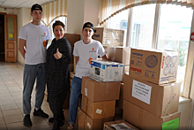 Красноярские активисты приложения «Вверх» отправили большую партию посуды для беженцев из Донбасса
