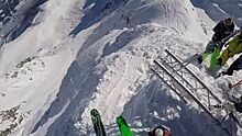 Смоленский лыжник снял собственное падение с горы в Австрии