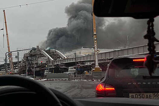 В Москве на площади трех вокзалов произошел крупный пожар