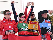Чемпионат России по биатлону — 2025, мужская эстафета, жаркая схватка за четвёртое место и бронзовую медаль, фотофиниш