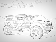 Ford выпустил раскраску с новым Bronco