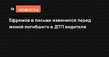 Ефремов в письме извинился перед женой погибшего в ДТП водителя