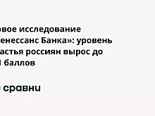 Новое исследование «Ренессанс Банка»: уровень счастья россиян вырос до 7,1 баллов