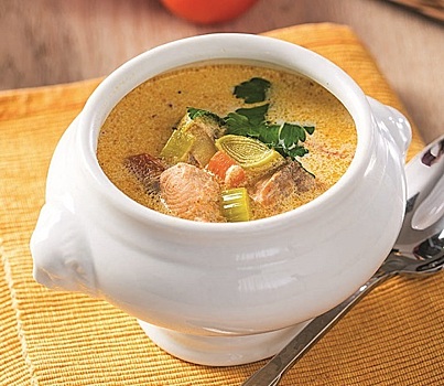Рыбный суп со сливками. Вдвойне нежный вкус