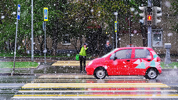 Москвичам пообещали в субботу мокрый снег и до +4°C