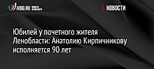 Юбилей у почетного жителя Ленобласти: Анатолию Кирпичникову исполняется 90 лет