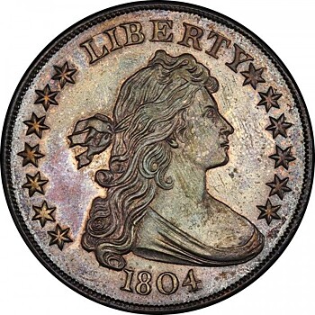 Серебряный доллар США 1804 года был продан на аукционе в Балтиморе за $3,3 млн