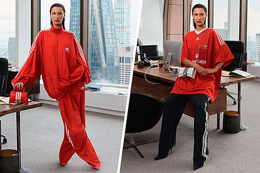 Белла Хадид в трениках и куртке снялась для рекламной кампании Balenciaga x Adidas