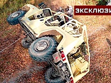 «Тигр» приземляется на «лапы»: пятитонный армейский внедорожник перевернули на 90 градусов