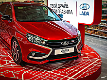 В магазине «Магнит» появилась Lada Vesta. На ней можно покататься по залу!