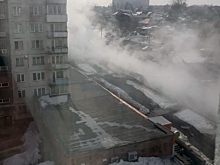 В Новосибирске из-за прорыва магистрали улицу залило горячей водой