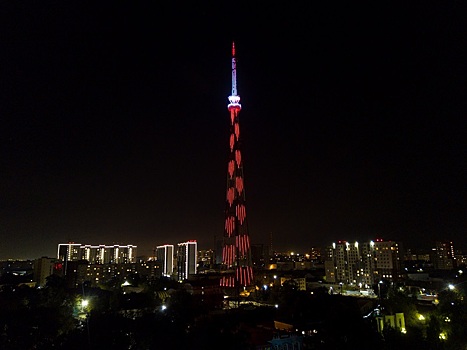 На челябинской телебашне расцветут цветы и засияют сердечки