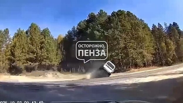 Слетел с дороги и перевернулся: ДТП в Чаадаевке попало на видео