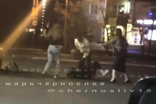 В Приморье на видео попало, как мужчина избил женщин на проезжей части
