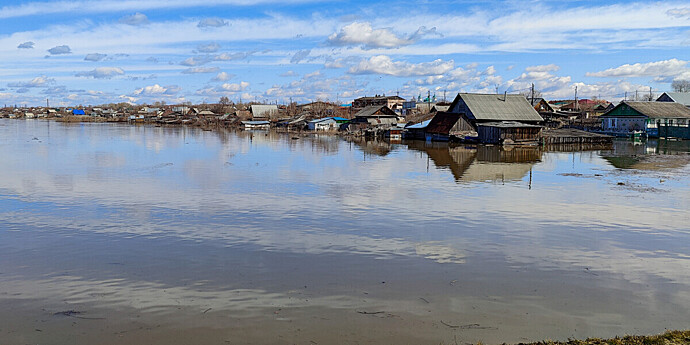 Уровень воды в реке Ишим в тюменском селе Абатское за 10 часов поднялся на 11 см