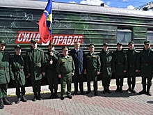 Виталий Хоценко встретил прибывший в Омск в преддверии Дня Победы патриотический поезд «Сила в правде»
