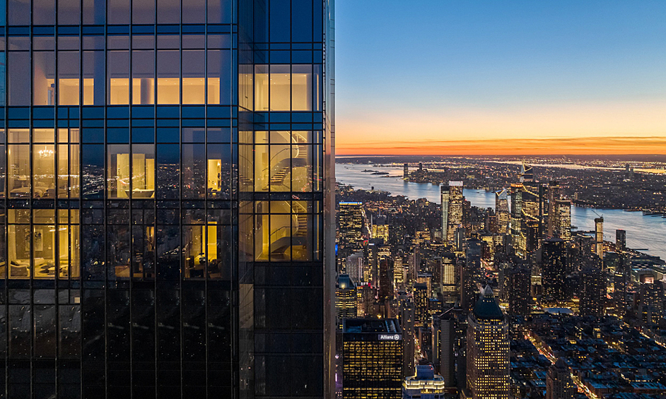 Пентхаус The Central Park Tower на фоне панорамы Нью-Йорка