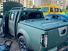 В Киеве неизвестные подорвали военный автомобиль