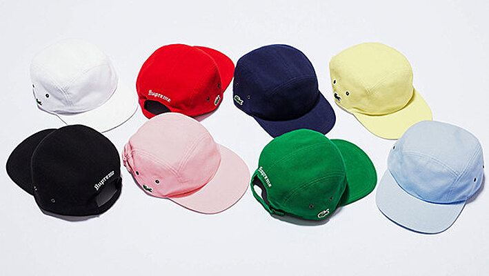 Bucket hat lacoste x supreme sales
