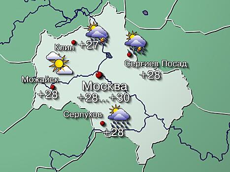 В Москве в четверг ожидается гроза