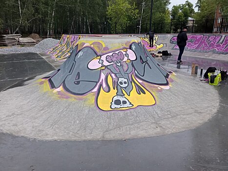 Скейт-площадка челябинского парка имени Тищенко приобрела новые краски