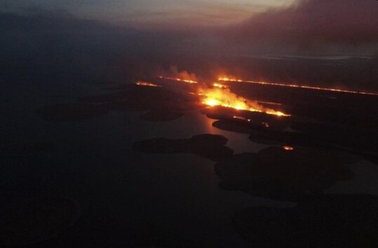 Два крупных пожара произошли в Астраханском заповеднике