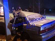 Врезавшийся в столб водитель из соседнего города госпитализирован в больницу Армавира