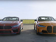 Видео: BMW M3 и BMW M8 сравнили в U-образном дрэг-рейсинге