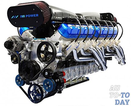Сумасшедший двигатель Sixteen Power выкачивает 2 200 л. с.