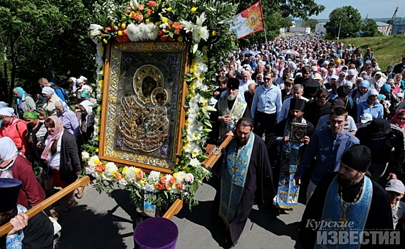 Икона «Пряжевская» прибыла в Знаменский собор Курска