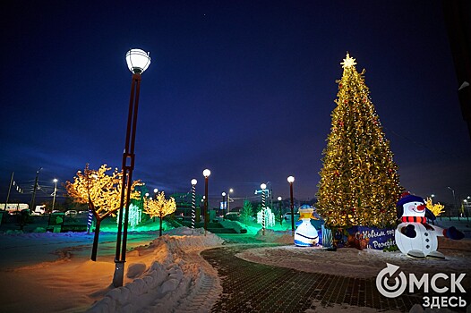 Центральные скверы Омска украсят новогодними "Снежинками" и "Льдинками"