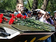 В Оренбурге установили макет боевой машины десанта