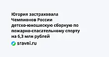 Югория застраховала Чемпионов России  детско-юношескую сборную по пожарно-спасательному спорту на 6,3 млн рублей